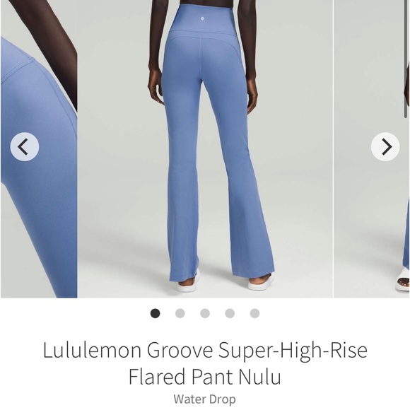 Lululemon Groove Super-High-Rise Flared Pant Nulu Size 4 Water Drop - Picture 10 of 10